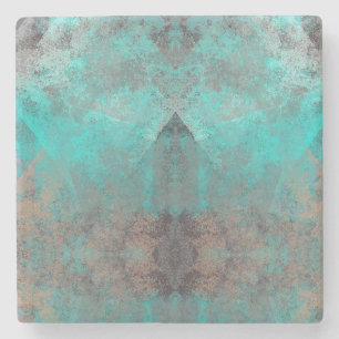 Aqua Türkis Blauer Grau Steinuntersetzer