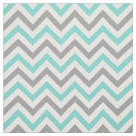 Aqua Türkis, Dk Gray, Wht LG Zickzack ZigZag Sz6 Stoff
