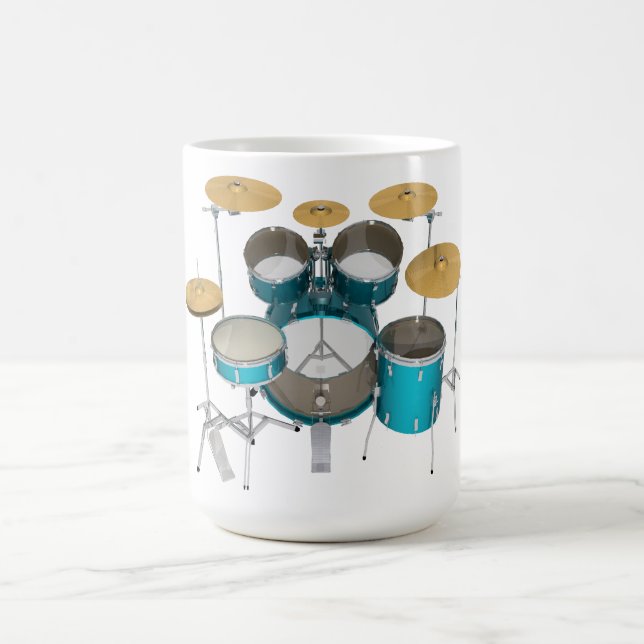 Aqua / Türkis Drumset: Kaffeetasse (Mittel)