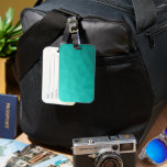 Aqua Türkis Gradient Geometric Mesh Pattern Gepäckanhänger<br><div class="desc">Coole ombre Gefälle geometrische Mesh gemustert Gepäcktasche Tag,  einzigartiges Zubehör für Reisen. Elegantes und cooles geometrisches Dreieck mit ozeanblau-türkisblauem Aqua-Gefälle Design für ihn oder sie.</div>