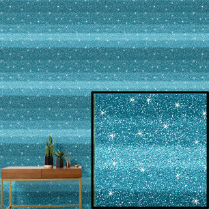 Aqua Türkis Green Blue Lines with Sparkle Stars Tapete