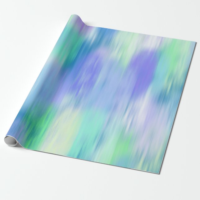 Aqua Türkis Lila Moderne Abstrakt Geschenkpapier (Ungerollt)