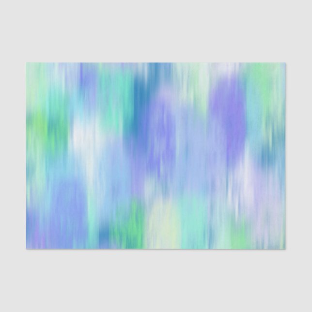 Aqua Türkis Lila Moderne Abstrakt Seidenpapier (Vorderseite)