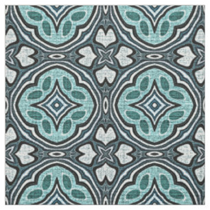 Aqua Türkise Aquamarin Blue Bali Batik Style Muste Stoff