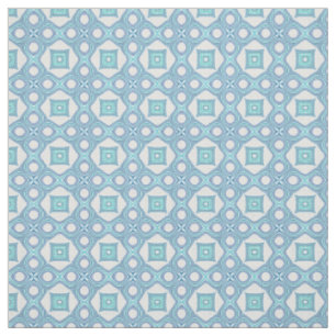 Aqua Turquoise Blue Green Ethnic Mosaic Muster Stoff