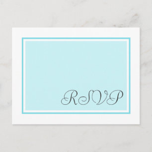 Aqua und Aquamarine RSVP-Postkarten für Hochzeiten Einladungspostkarte