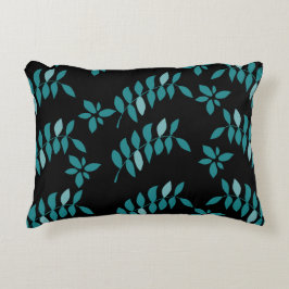 Aqua und Black Tropical Dschungel Accent Pillow Dekokissen