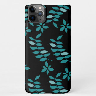 Aqua und Black Tropical Dschungel iPhone 11Pro Max Hülle
