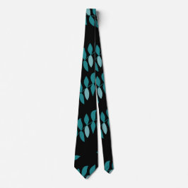 Aqua und Black Tropical Dschungel Kissen Krawatte
