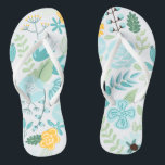 Aqua und Gelbe Flora Flip Flops<br><div class="desc">Delikate und liebliche Blumenbilderkunst, perfekt für Frühling, Sommer, sowie für Braut, Brautmädchen, Brautmutter, Bräutigam, Trauzeugin, Blume Mädchen Geschenke, und vieles mehr!</div>