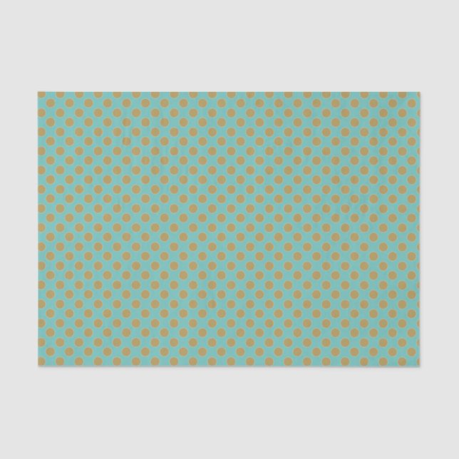 Aqua und Gold Seidenpapier (Vorderseite)