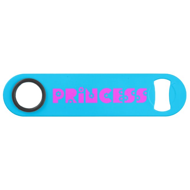 Aqua und Hot Pink Princess Speedflaschenöffner (Vorderseite (Horizontal))
