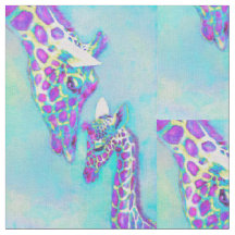 Aqua und lila Giraffen