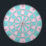 Aqua und Rosa Dartscheibe<br><div class="desc">Aqua-and-Pink-Karte</div>