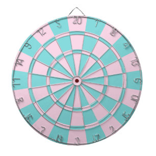 Aqua und Rosa Dartscheibe