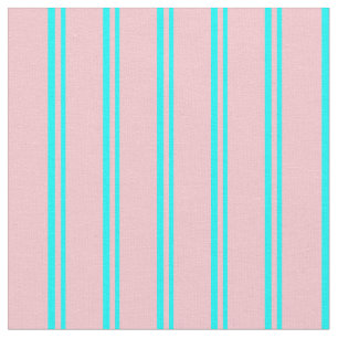 Aqua- und rosa Streifen/Linienmuster Stoff