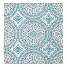 Aqua- und Tan-Moderne Mandala-Muster