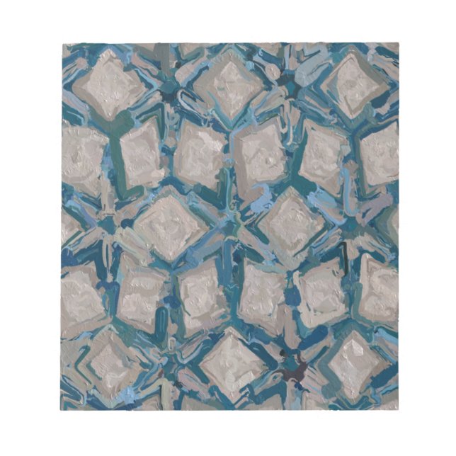 Aqua und Taupe Glaze #8295 Notizblock (Vorderseite)