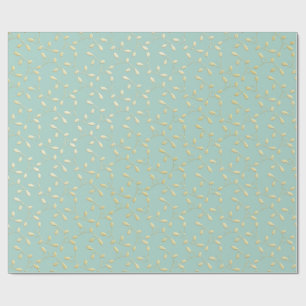 Aqua- und Teal-Weihnachtspapier mit goldenen Akzen Geschenkpapier