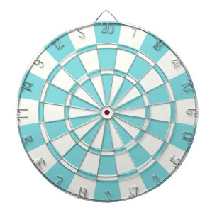 Aqua und Weiß Dartscheibe