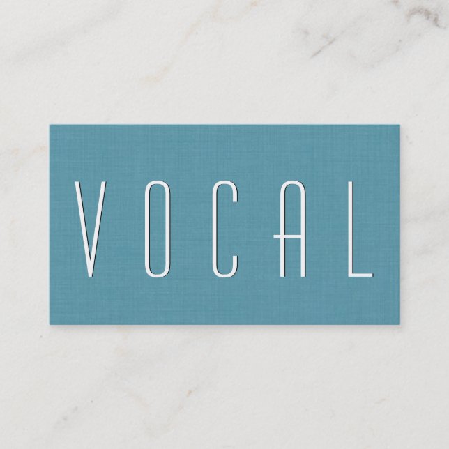 Aqua VOCAL COACH Simple Style V52 Visitenkarte (Vorderseite)