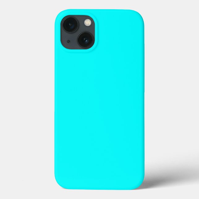 Aqua (Vollfarbe) Case-Mate iPhone Hülle (Rückseite)