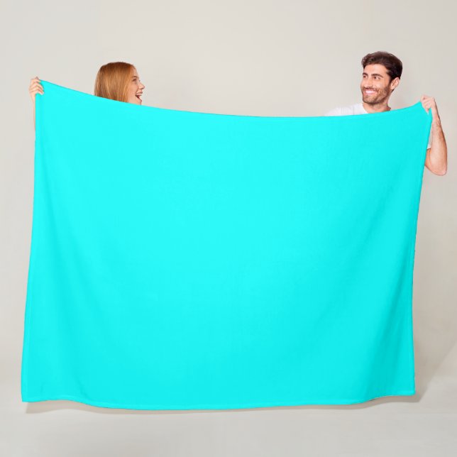 Aqua (Vollfarbe) Fleecedecke (Beispiel)