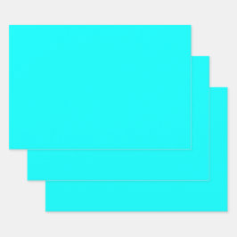 Aqua (Vollfarbe) Geschenkpapier Set