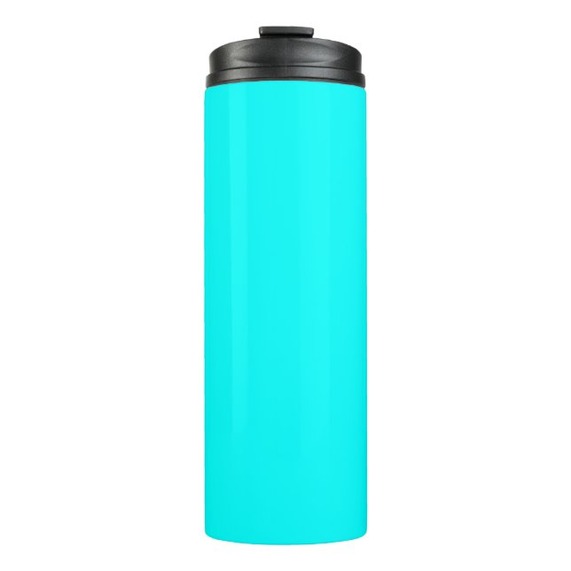 Aqua (Vollfarbe) Thermosbecher (Vorderseite)