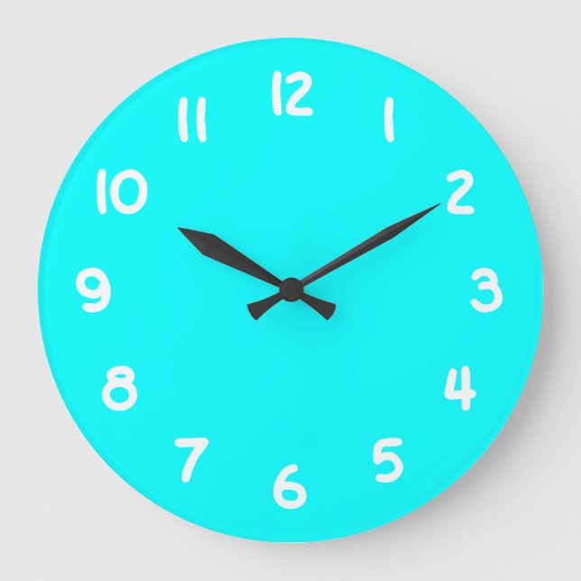 Aqua Wall Clock Große Wanduhr (Vorderseite)