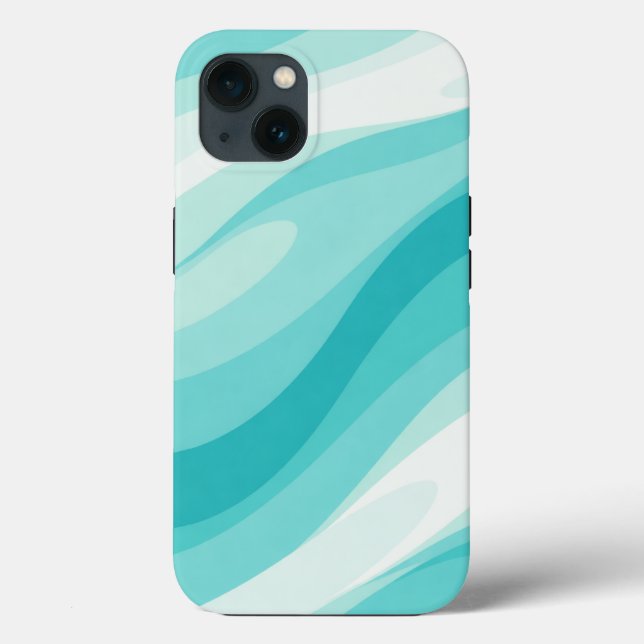 Aqua Wave Abstract Case (Rückseite)