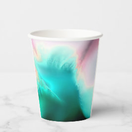 Aqua Wave Print Paper Cup Pappbecher