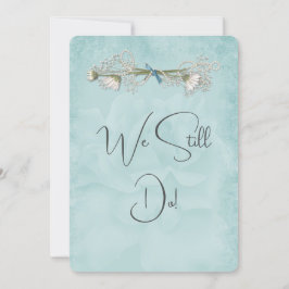 Aqua Wedding Rose Einladung