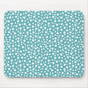 Aqua-WeißConfetti Mousepad
