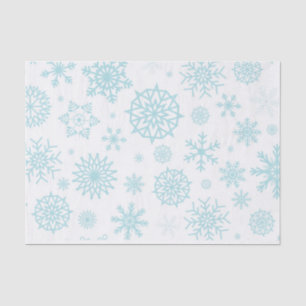 Aqua-weiße Winter-Schneeflocke-Weihnachtsfeiertage Seidenpapier