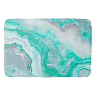 Aqua-weißer Edelstein-Achat-Mineral-Quarz Badematte