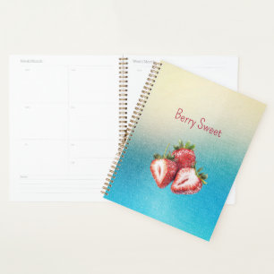 Aqua White Ombre Berry Sweet Erdbeeren Planer