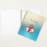 Aqua White Ombre Berry Sweet Strawberries   Planer<br><div class="desc">Aqua White Ombre Berry Sweet Strawberries</div>