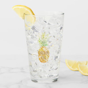 Aqua Yellow Pineapa Goldener Traum Glas