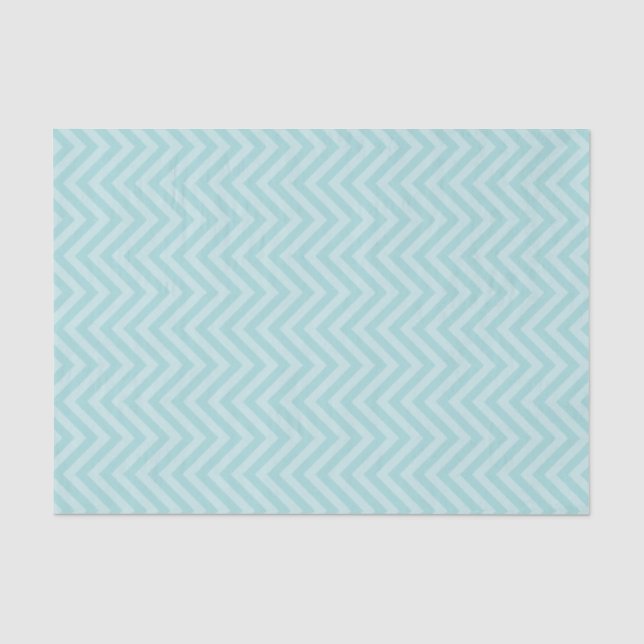 Aqua Zickzack Seidenpapier (Vorderseite)
