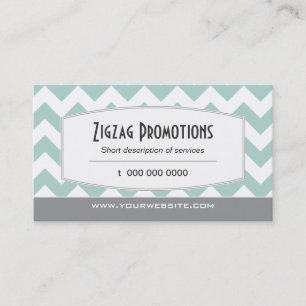 Aqua Zickzack Visitenkarte
