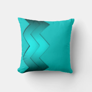 Aqua Zig Zag Design 2 Kissen