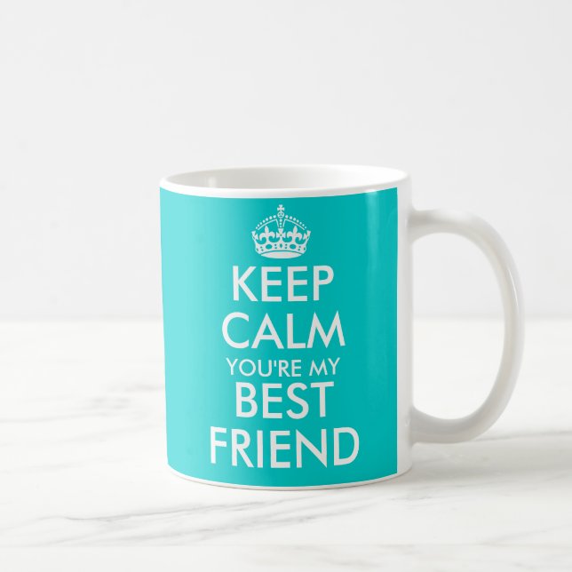 Aquablau behält ruhige Freundschafts-Tasse für Kaffeetasse (Rechts)