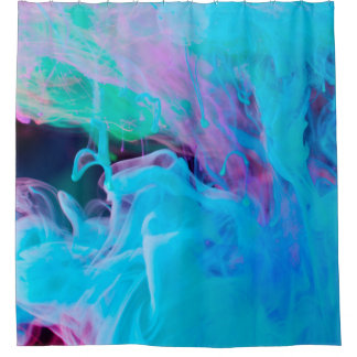 Aquabstrakte, Acrylfarben, kunstvoll, künstlerisch Duschvorhang
