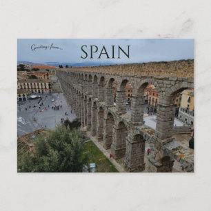 Aquädukt von Segovia in der Altstadt von Segovia S Postkarte