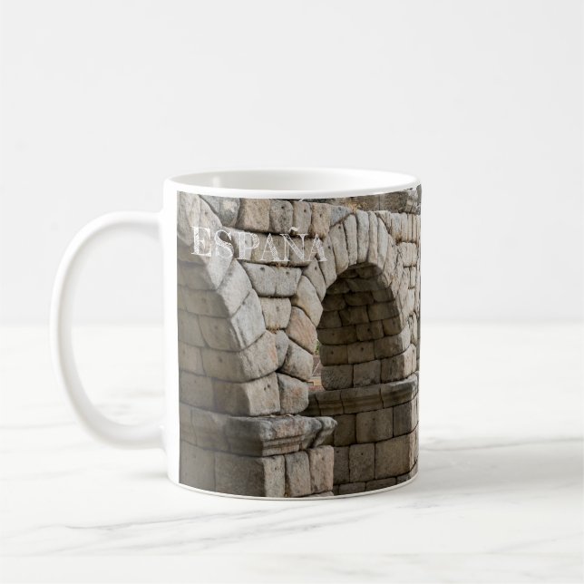aquädukt von Segovia in Spanien zerteilt Kaffeetasse (Links)