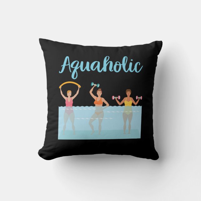 Aquaholische Wassergymnastik Kissen (Vorderseite)