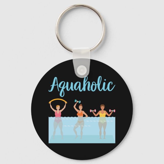Aquaholische Wassergymnastik Schlüsselanhänger (Vorderseite)
