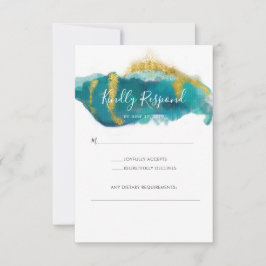 Aquakulturkarten und RSVP-Karten für Goldmedaille RSVP Karte