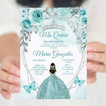 Aqual Aquamarin Türkis Butterfly Mis Quince Geburt Einladung<br><div class="desc">Aqual Aquamarin Türkis Butterfly Mis Quince Einladung Mis Quince Anos,  15. Geburtstag, </div>